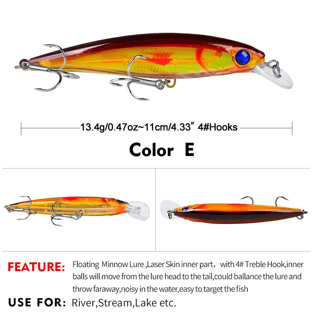Japan Minnow Fishing Lure Artificial Pesca Hard Bait Professional Wobblers Swimbait Bass Pike Carp 1PCS