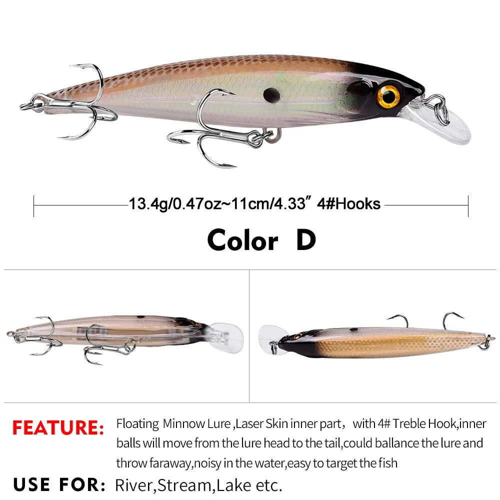 Japan Minnow Fishing Lure Artificial Pesca Hard Bait Professional Wobblers Swimbait Bass Pike Carp 1PCS
