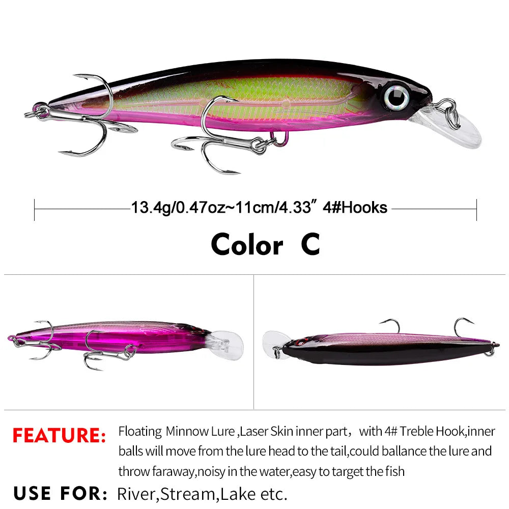 Japan Minnow Fishing Lure Artificial Pesca Hard Bait Professional Wobblers Swimbait Bass Pike Carp 1PCS