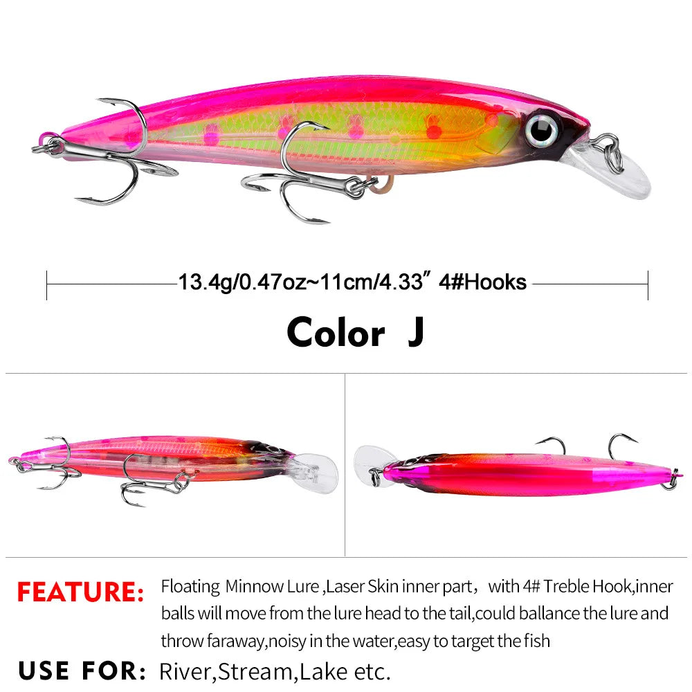 Japan Minnow Fishing Lure Artificial Pesca Hard Bait Professional Wobblers Swimbait Bass Pike Carp 1PCS