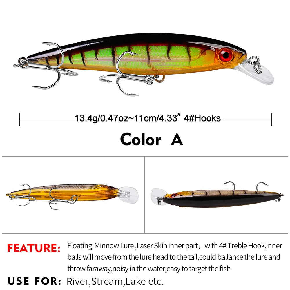 Japan Minnow Fishing Lure Artificial Pesca Hard Bait Professional Wobblers Swimbait Bass Pike Carp 1PCS