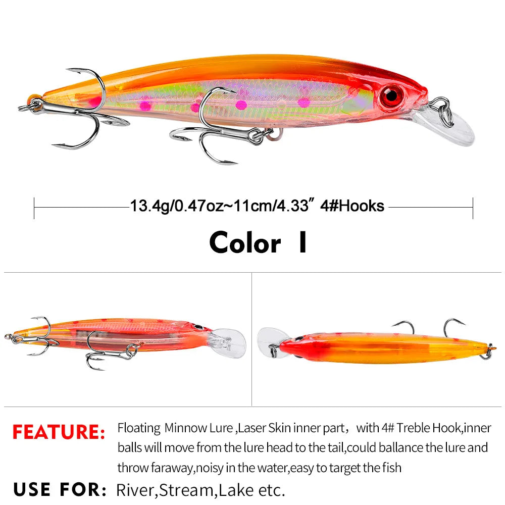 Japan Minnow Fishing Lure Artificial Pesca Hard Bait Professional Wobblers Swimbait Bass Pike Carp 1PCS